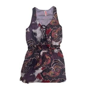 Free People “Falling for Georgette” Paisley Mini Dress Size M